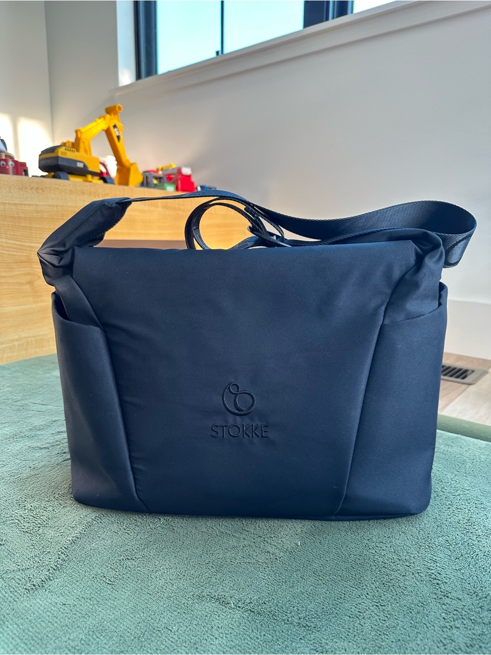 Stokke Black Baby Bag - Sleek Everyday Nappy Organizer